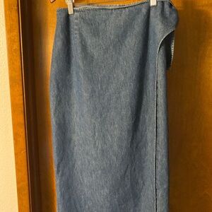 Vintage Ralph Lauren 100% cotton denim wrap skirt